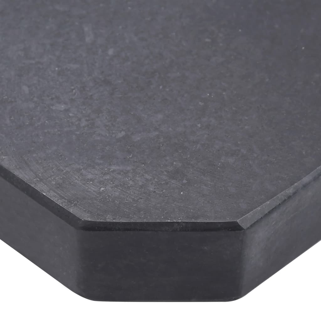 Sonnenschirm-Gewichtsplatte Schwarz Granit Quadratisch 25 kg