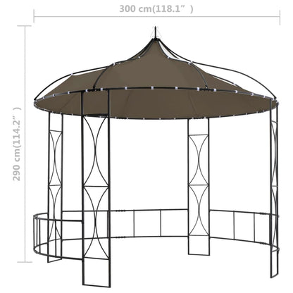 Pavillon 300x290 cm Taupe Rund