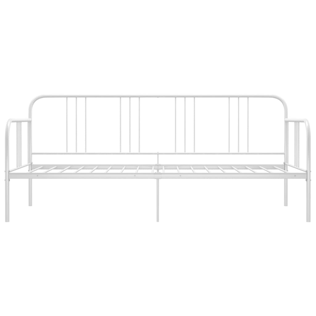 Schlafsofa Bettgestell Weiß Metall 90x200 cm