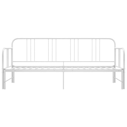Ausziehsofa Bettgestell Weiß Metall 90x200 cm