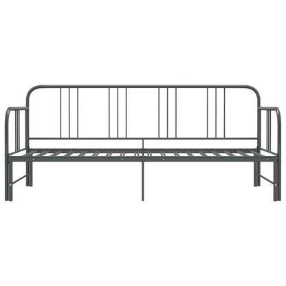 Ausziehsofa Bettgestell Grau Metall 90x200 cm