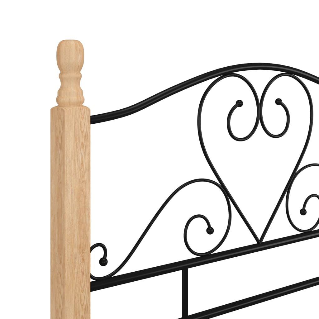 Bettgestell Schwarz Metall 90x200 cm