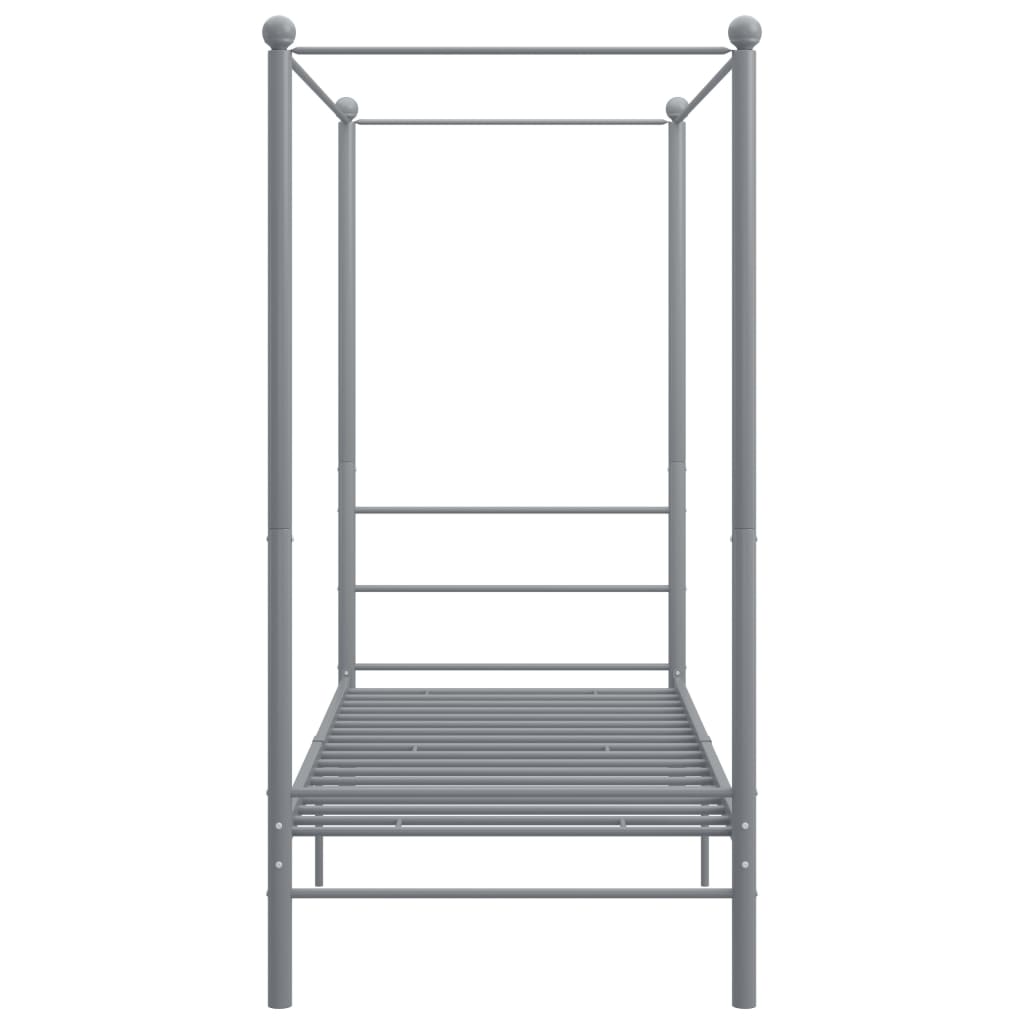 Himmelbett Grau Metall 90x200 cm