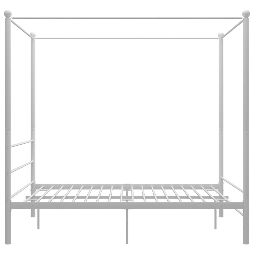 Himmelbett Weiß Metall 160x200 cm