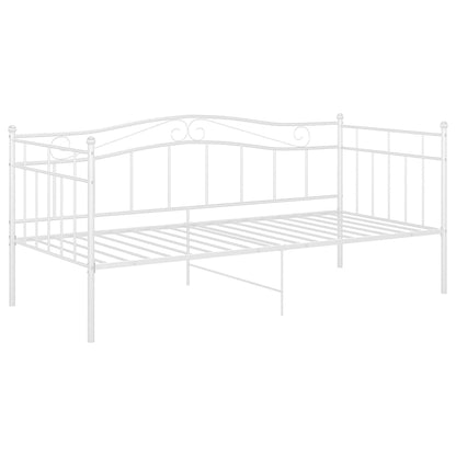 Schlafsofa Bettgestell Weiß Metall 90x200 cm