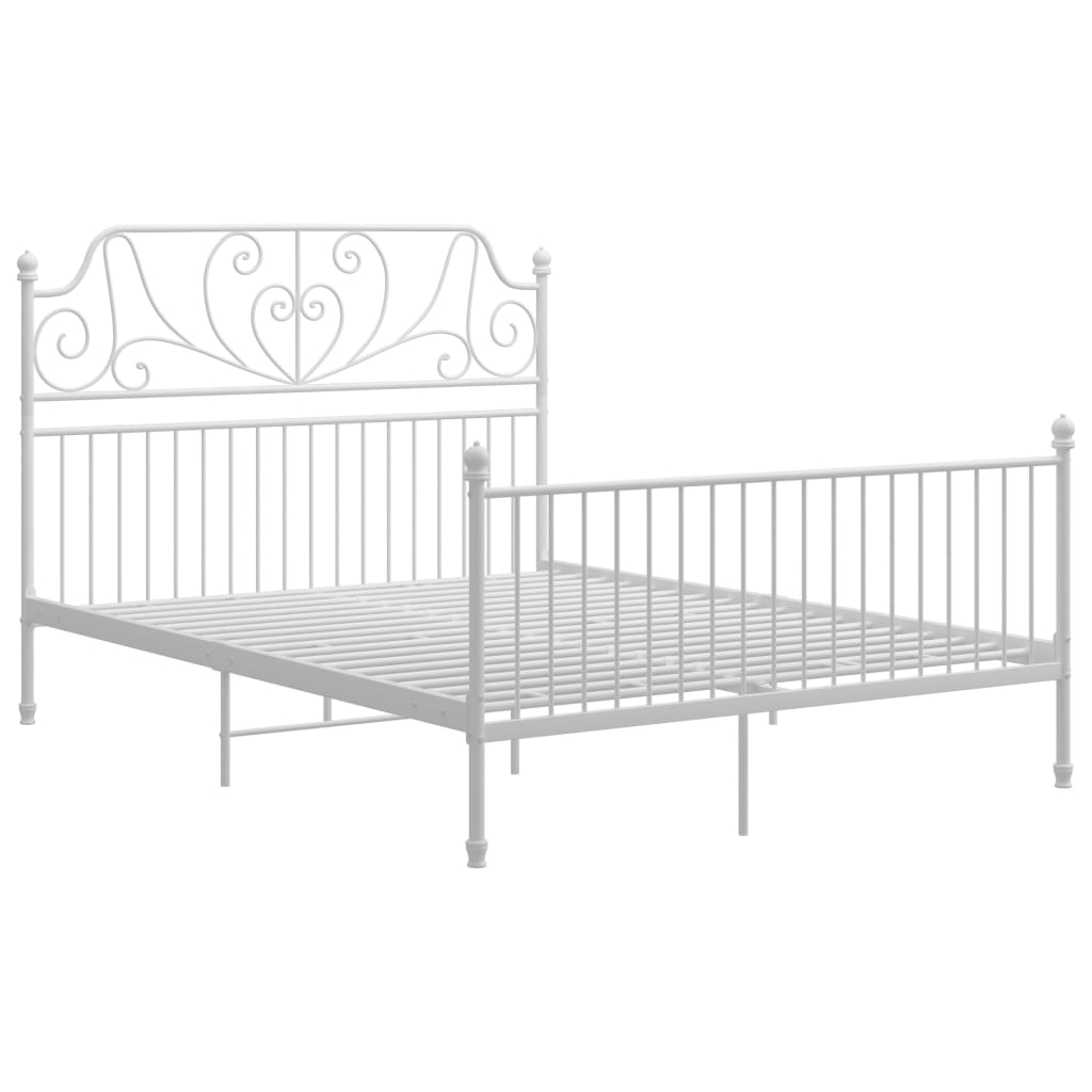Bettgestell Weiß Metall 140x200 cm