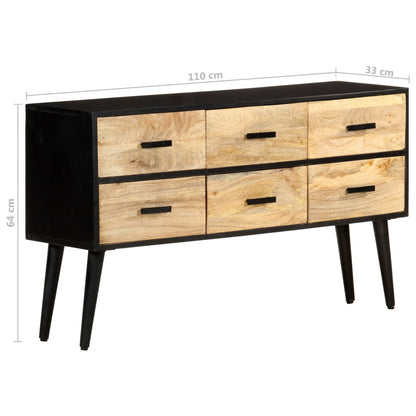 Sideboard 110x33x64 cm Massivholz Mango