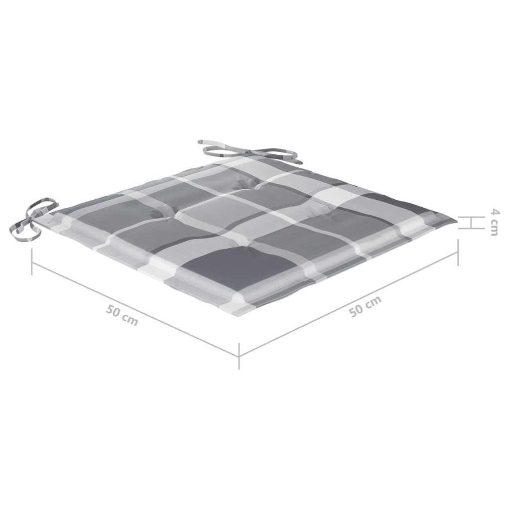 Garten-Essstühle mit Kissen 3 Stk. Massivholz Akazie