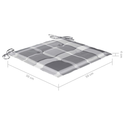 Garten-Essstühle mit Kissen 3 Stk. Massivholz Akazie