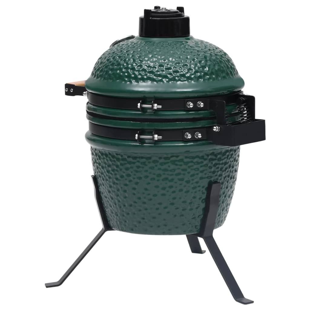 2-in-1 Kamado-Grill Smoker Keramik 56 cm Grün