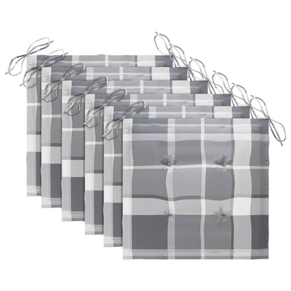 Klappbare Gartenstühle 6 Stk. mit Kissen Massivholz Akazie