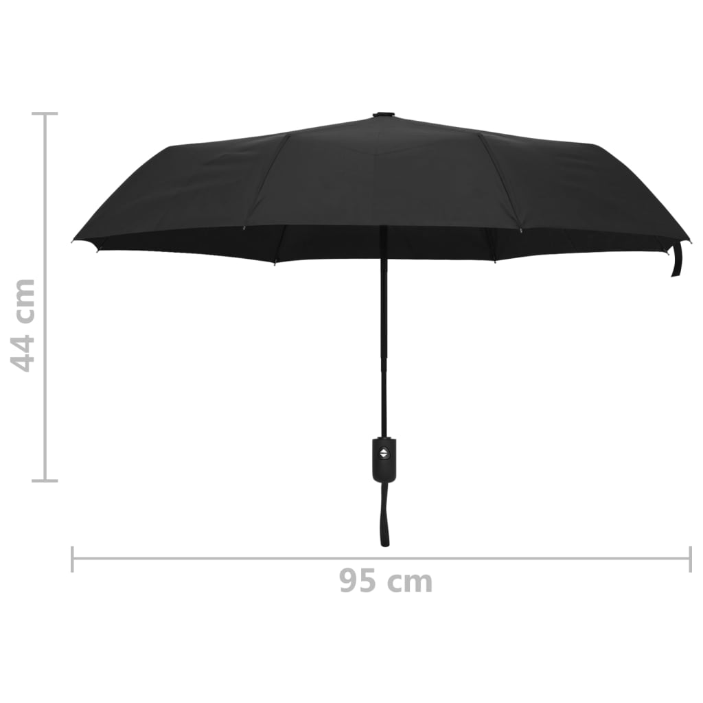 Faltbarer Regenschirm Automatisch Schwarz 95 cm