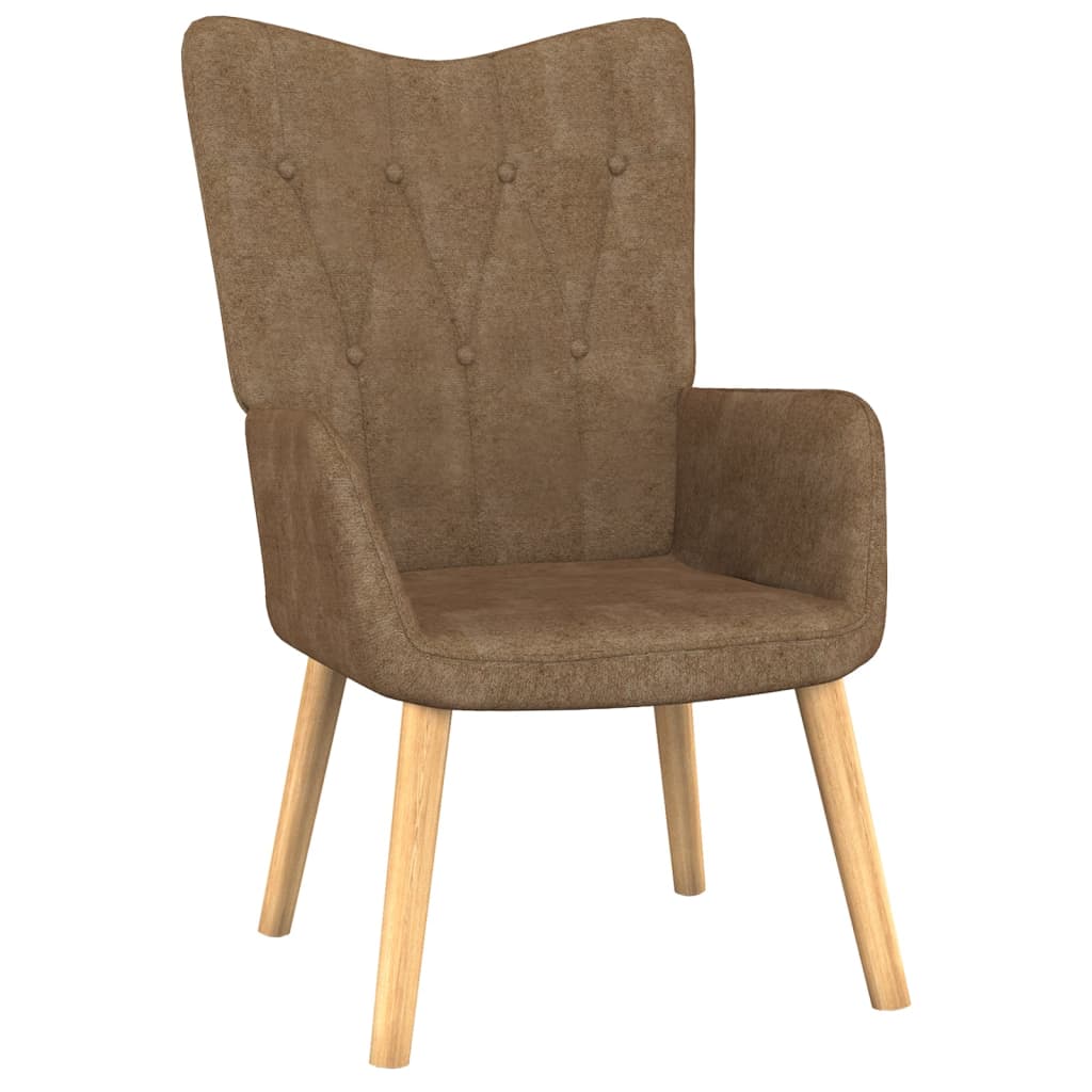 Relaxsessel mit Hocker Taupe Stoff