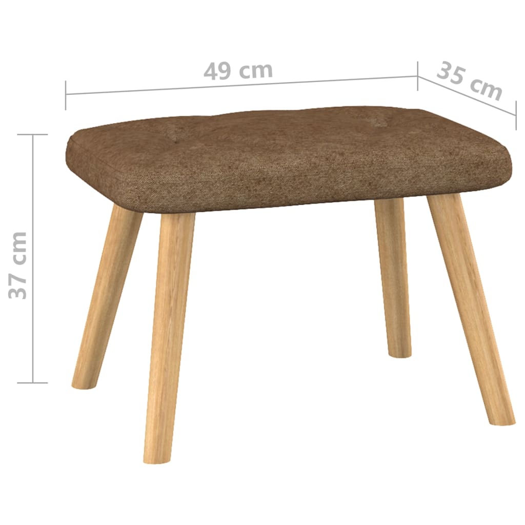 Relaxsessel mit Hocker Taupe Stoff