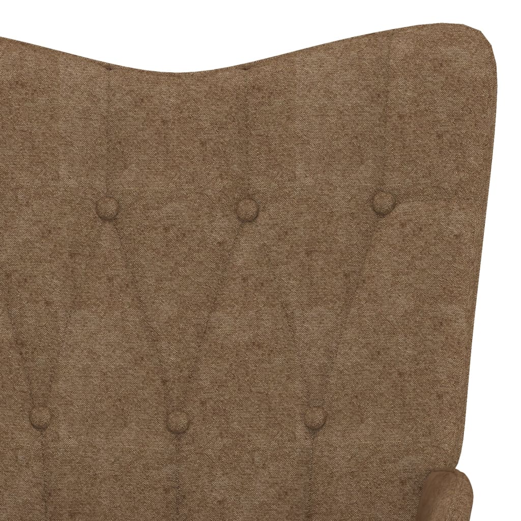 Relaxsessel mit Hocker Taupe Stoff