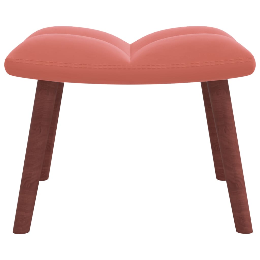 Relaxsessel mit Hocker Rosa Samt