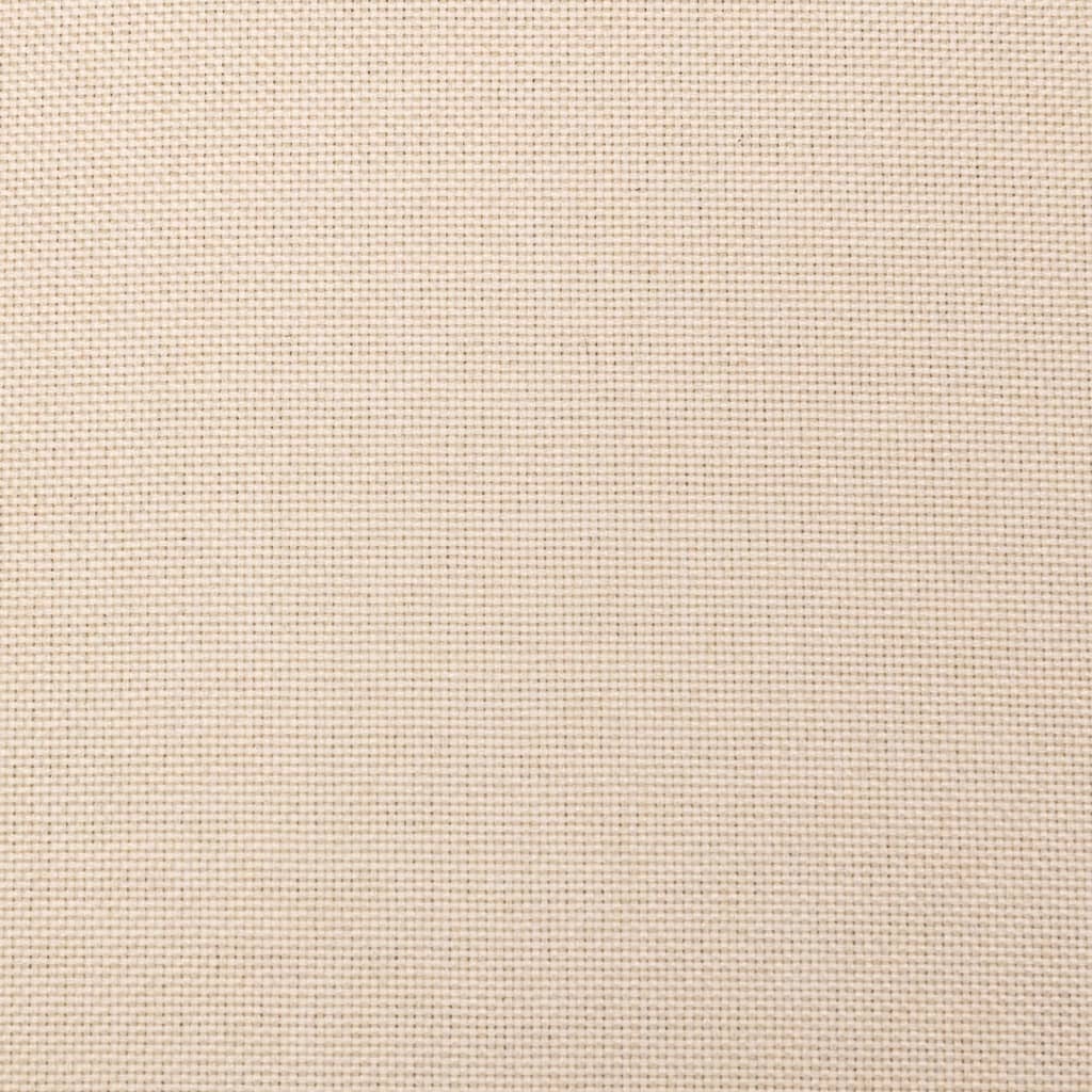 Hocker mit Holzbeinen Creme Stoff