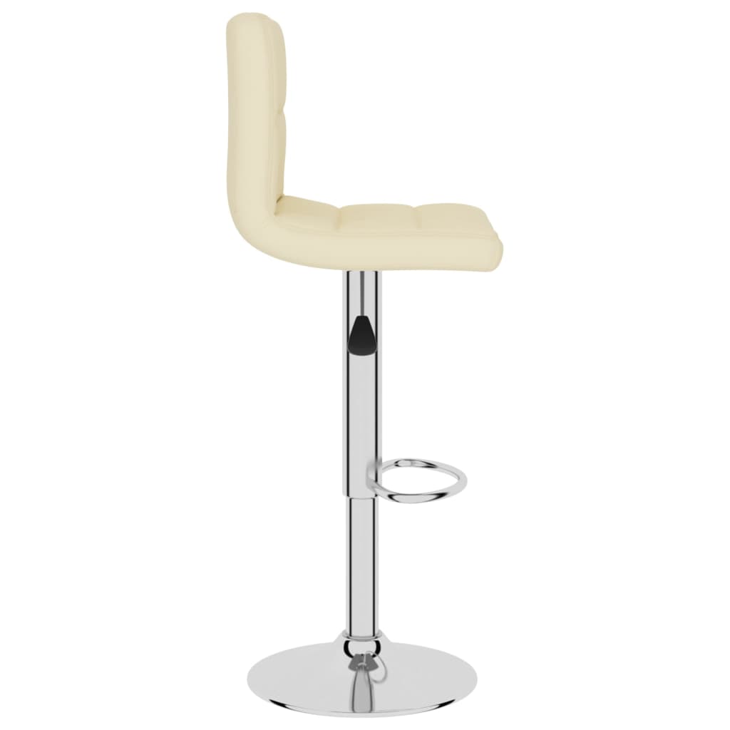 Barhocker 2 Stk. Creme Stoff