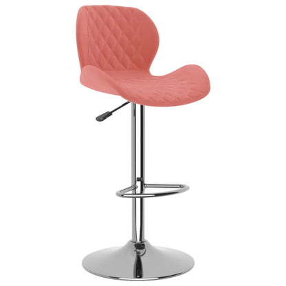 Barhocker 2 Stk. Rosa Samt