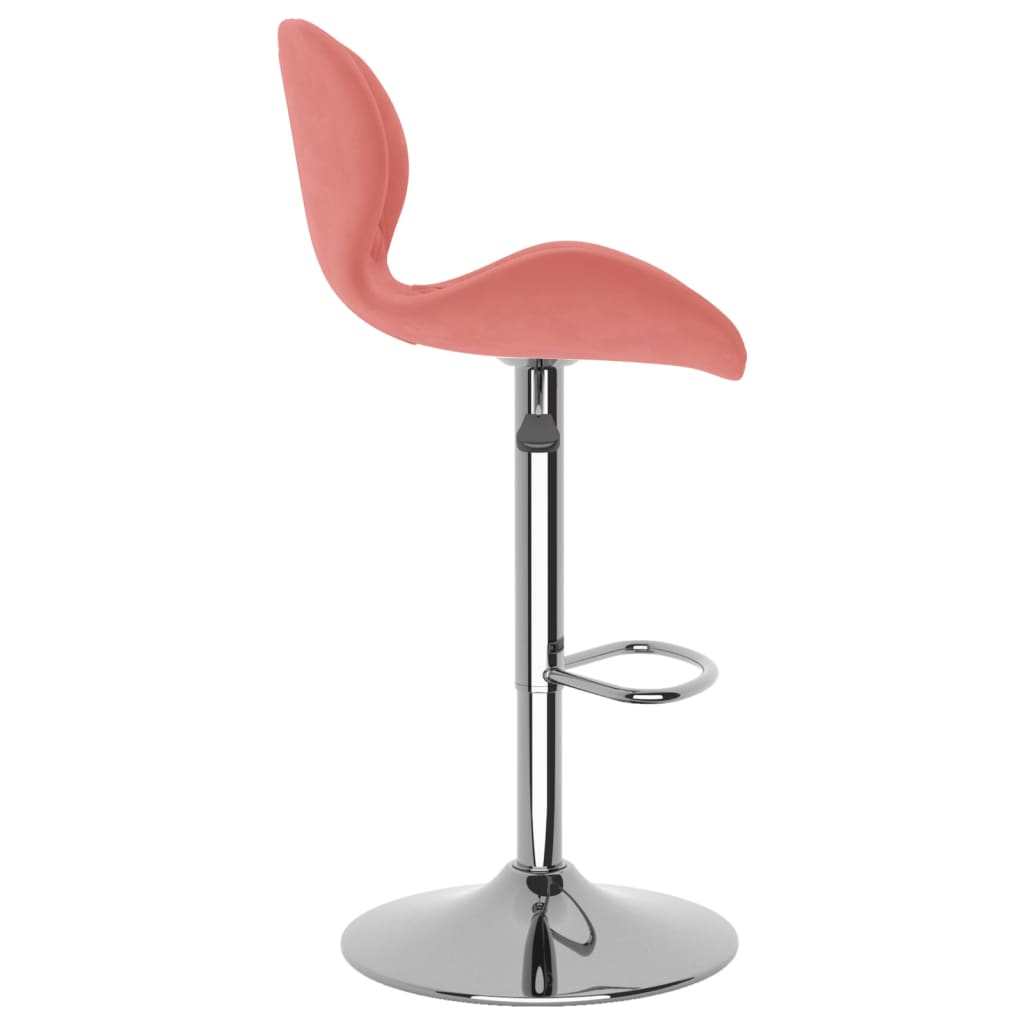 Barhocker 2 Stk. Rosa Samt