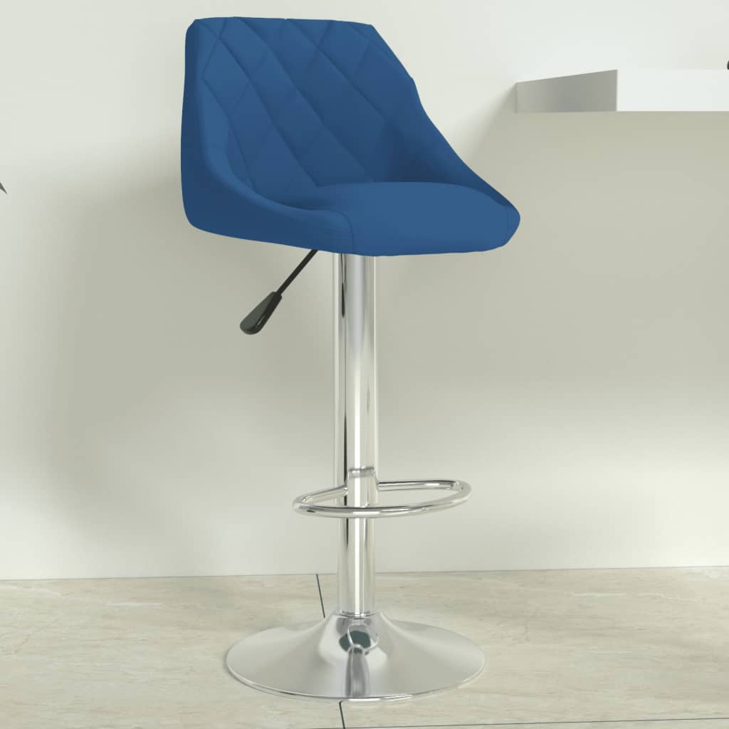 Barhocker Blau Samt