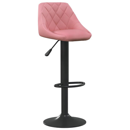 Barhocker 2 Stk. Rosa Samt