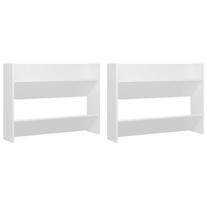 Wand-Schuhschränke 2 Stk. Weiß 80x18x60 cm Holzwerkstoff