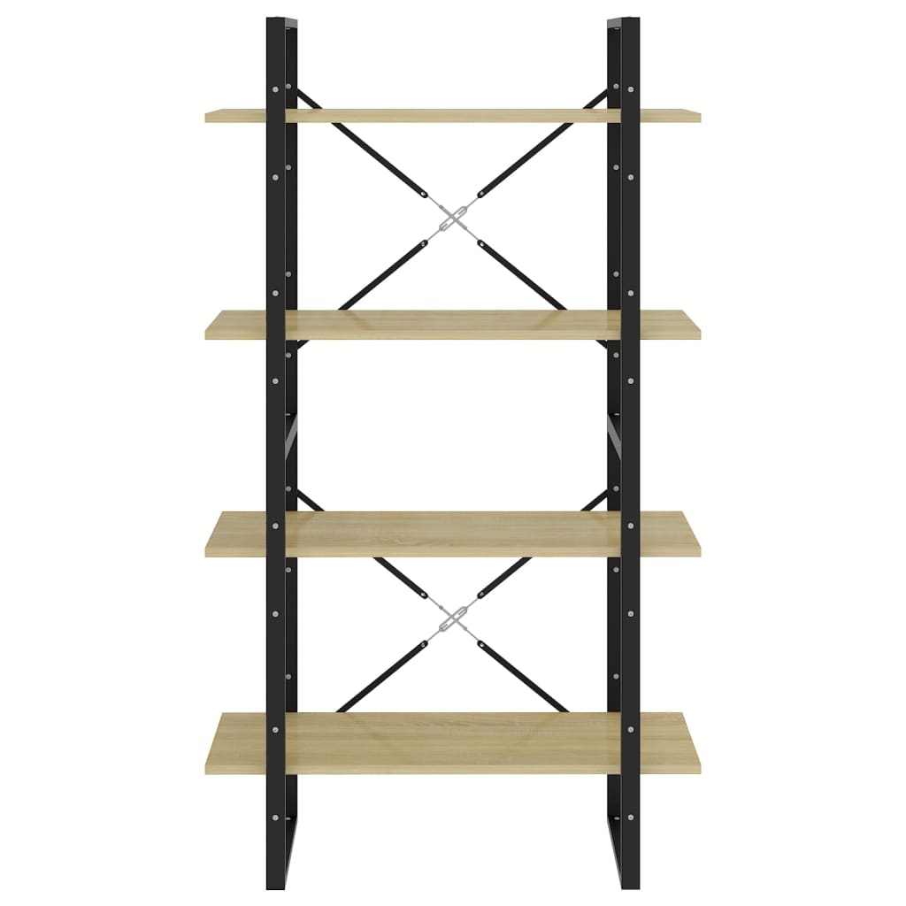 Bücherregal 4 Fächer Sonoma-Eiche 80x30x140 cm Holzwerkstoff