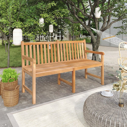 Gartenbank 150 cm Massivholz Teak