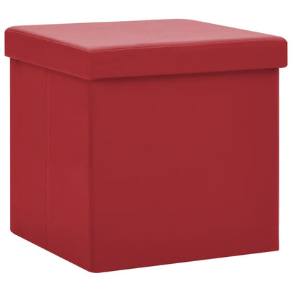 Hocker mit Stauraum Weinrot PVC