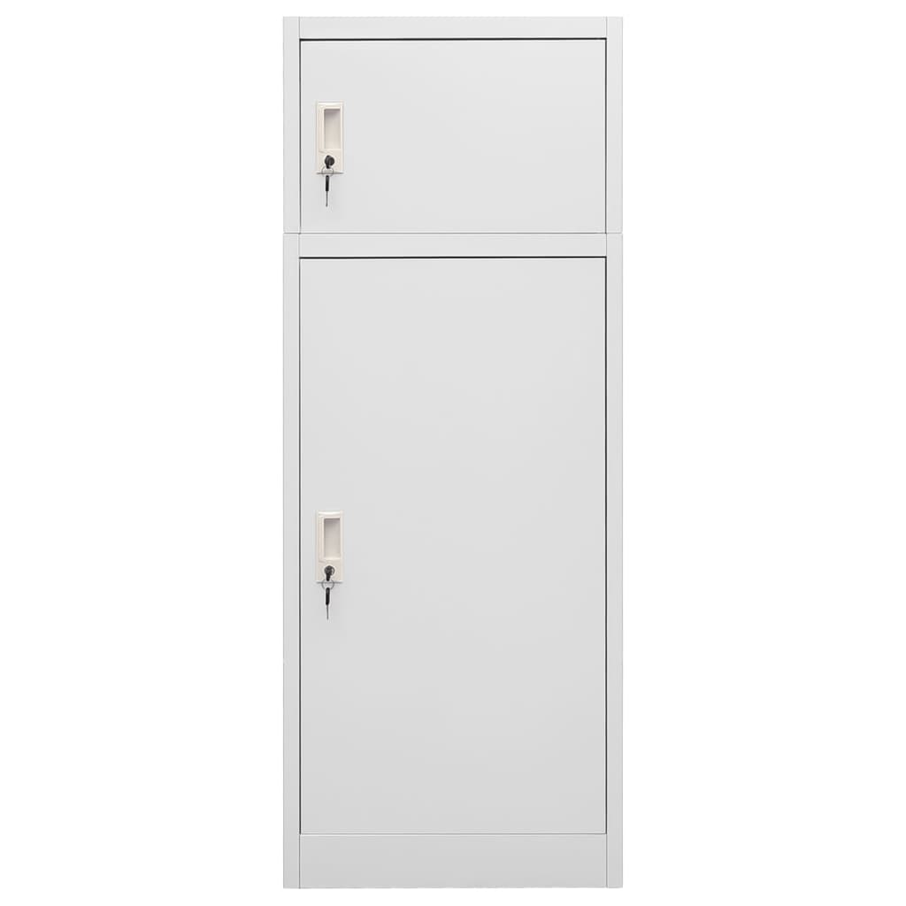 Sattelschrank Hellgrau 53x53x140 cm Stahl