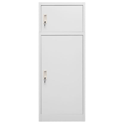 Sattelschrank Hellgrau 53x53x140 cm Stahl