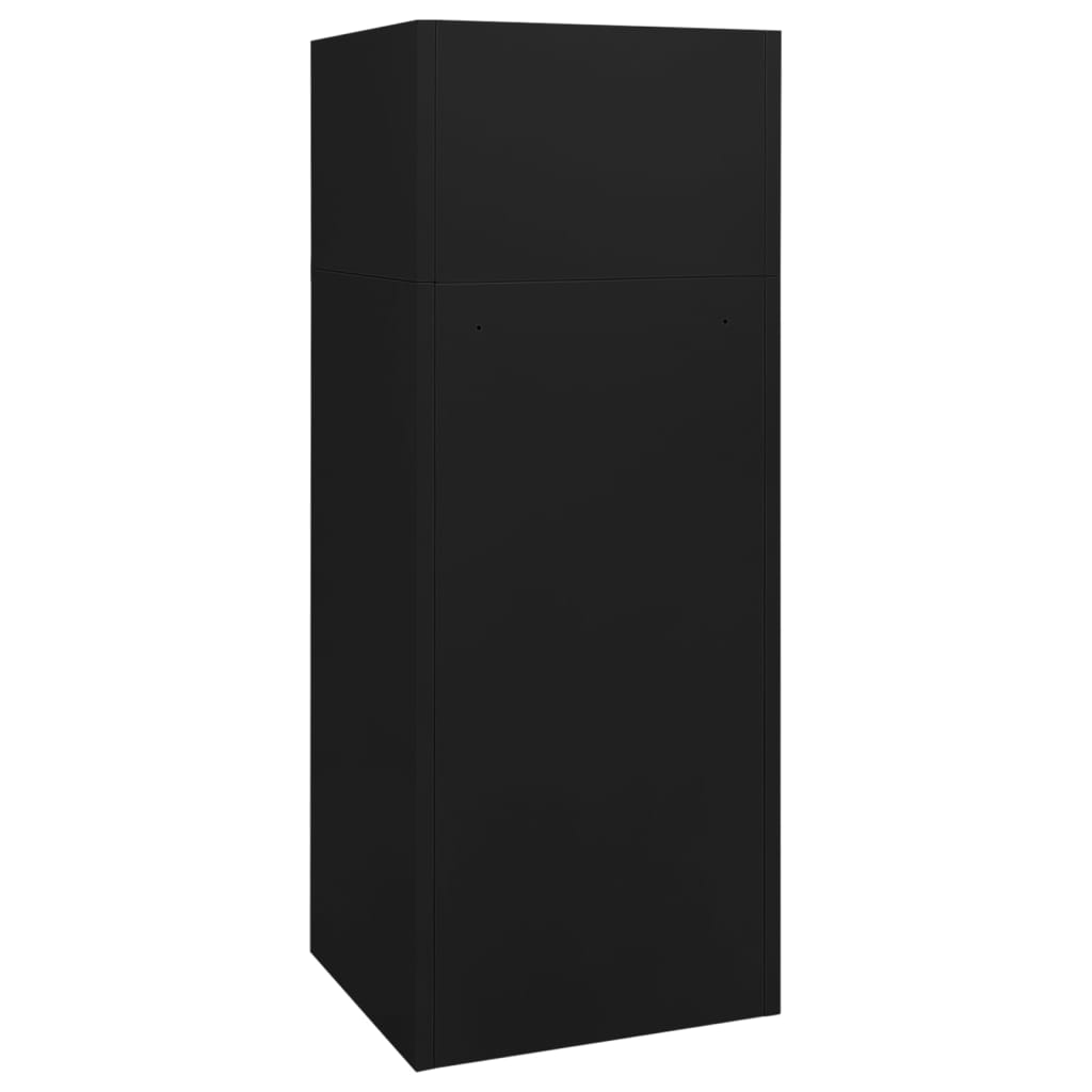 Sattelschrank Schwarz 53x53x140 cm Stahl