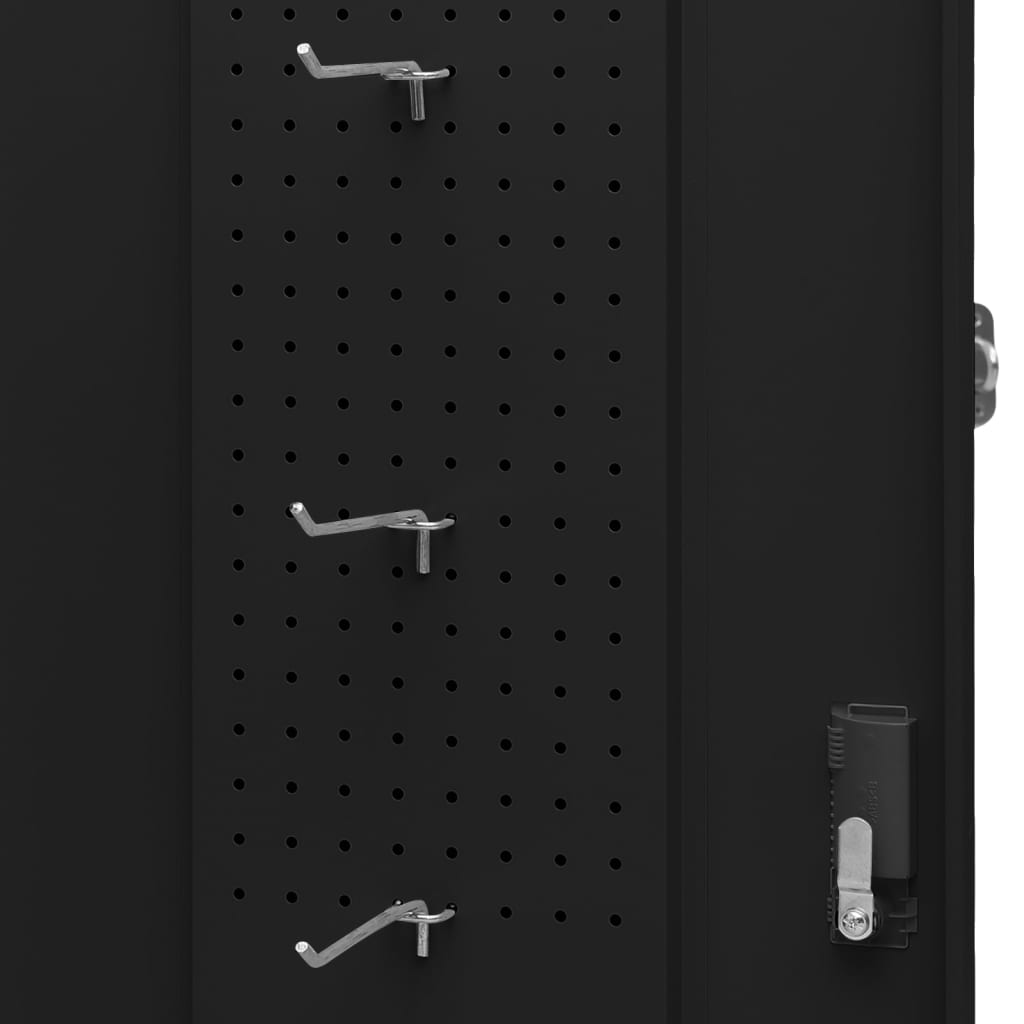 Sattelschrank Schwarz 53x53x140 cm Stahl