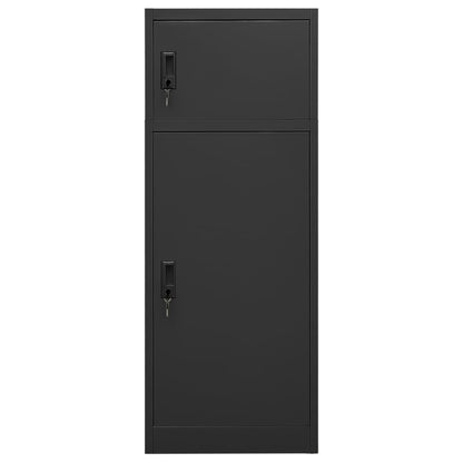 Sattelschrank Anthrazit 53x53x140 cm Stahl