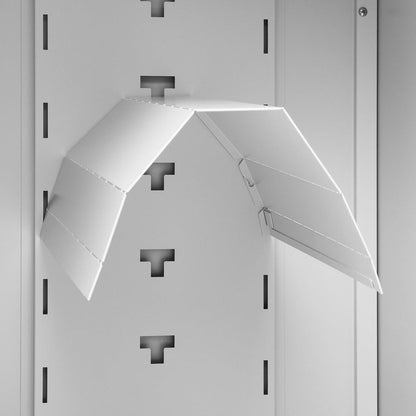 Sattelschrank Hellgrau 53x53x105 cm Stahl