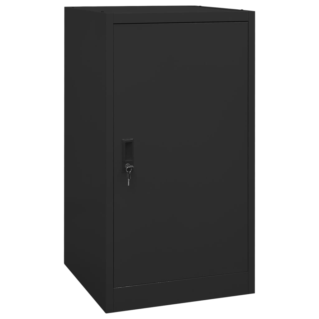 Sattelschrank Schwarz 53x53x105 cm Stahl