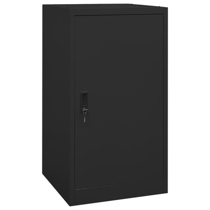 Sattelschrank Schwarz 53x53x105 cm Stahl