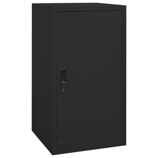 Sattelschrank Schwarz 53x53x105 cm Stahl