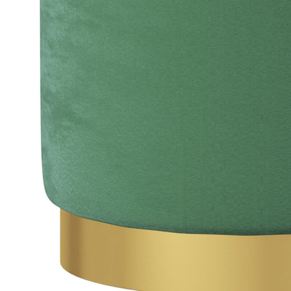 Runder Aufbewahrungshocker Hellblau Samt 31 x 37 cm