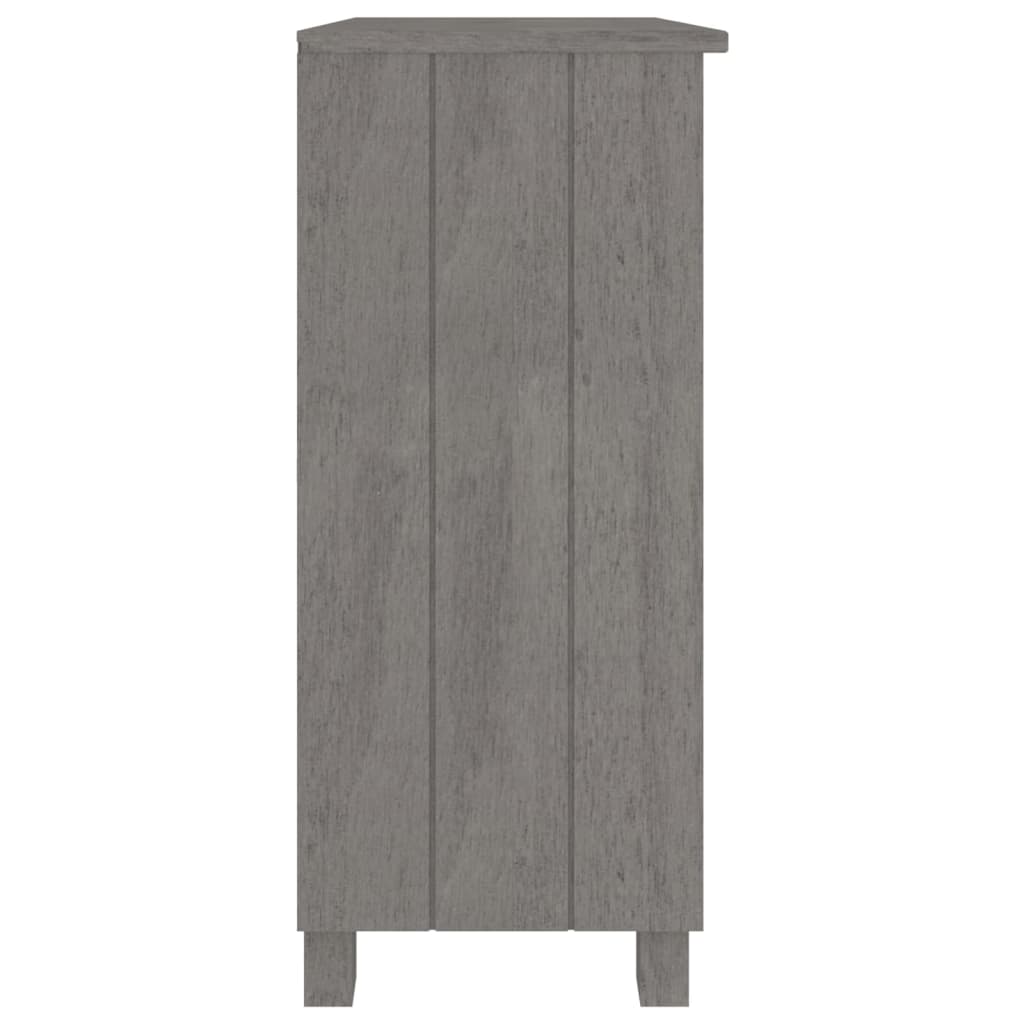 Sideboard HAMAR Hellgrau 85x35x80 cm Massivholz Kiefer