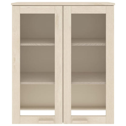 Highboard-Oberteil HAMAR Honigbraun 85x35x100 cm Massivholz