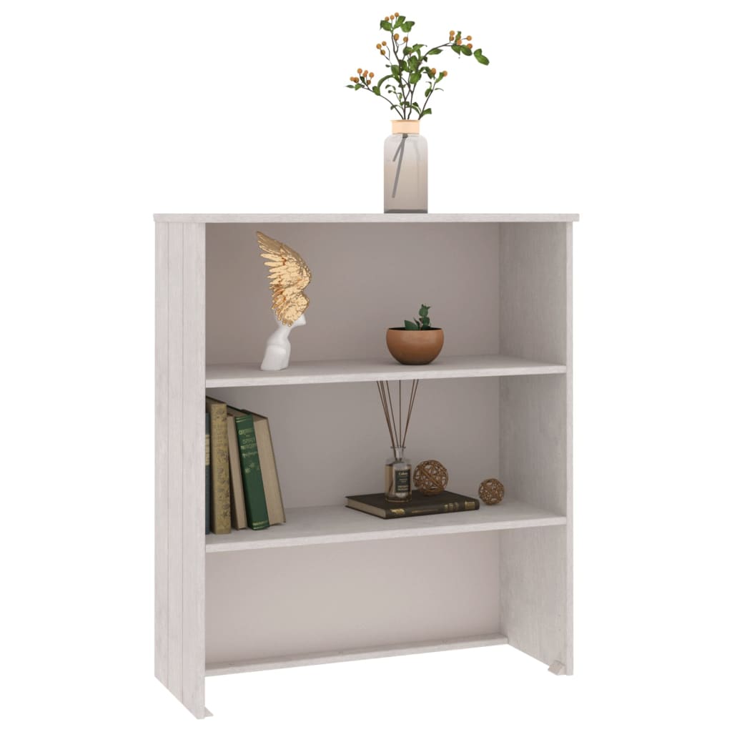 Highboard-Oberteil HAMAR Weiß 85x35x100 cm Massivholz