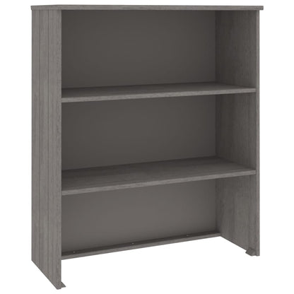 Highboard-Oberteil HAMAR Hellgrau 85x35x100 cm Massivholz