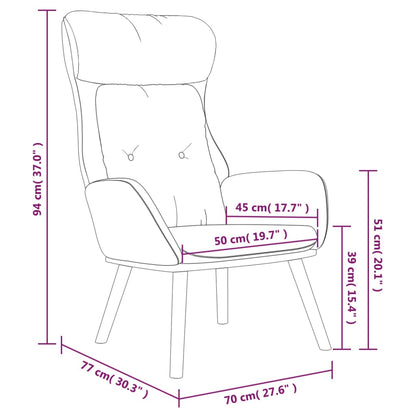 Relaxsessel Braun Stoff und PVC