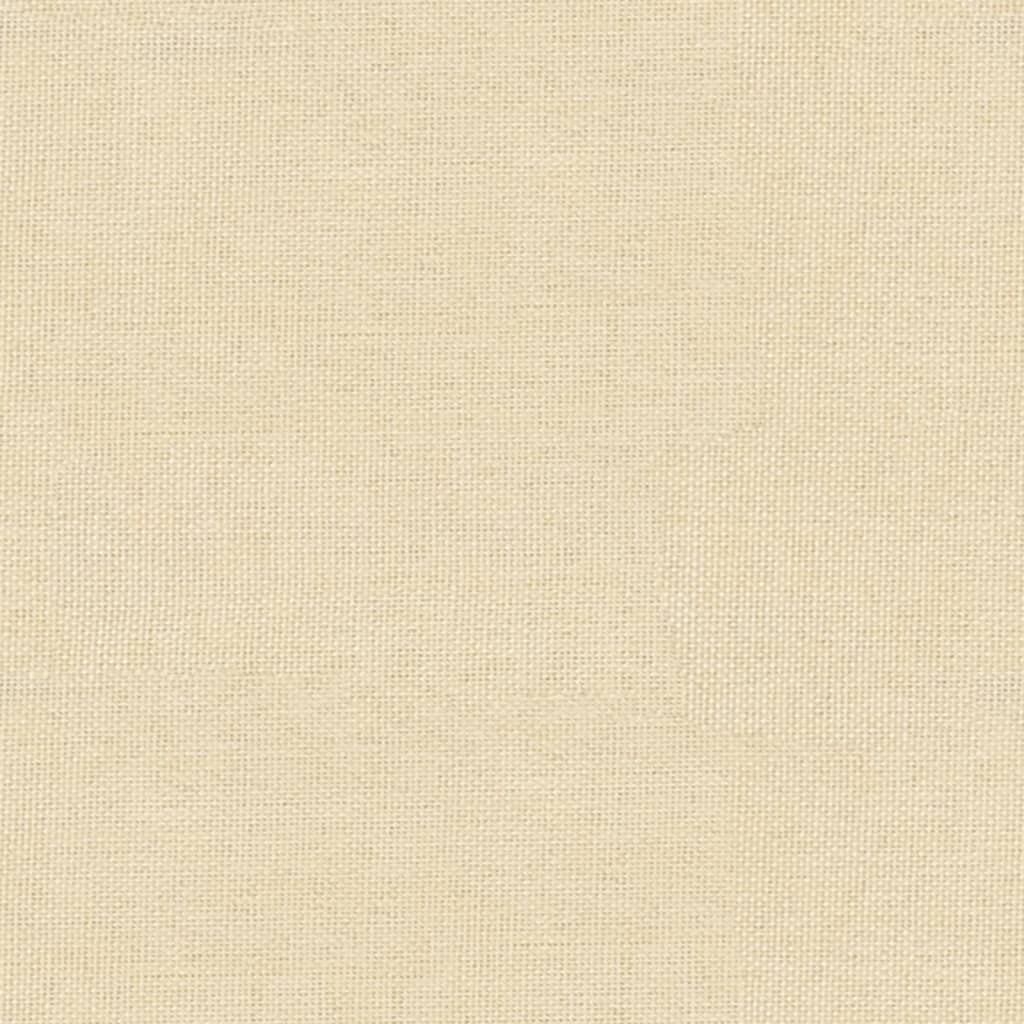 Fußhocker Creme 60x60x36 cm Stoff und Kunstleder