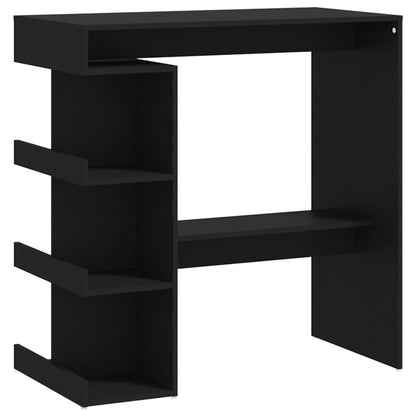 Bartisch mit Regal Schwarz 100x50x101,5 cm Holzwerkstoff