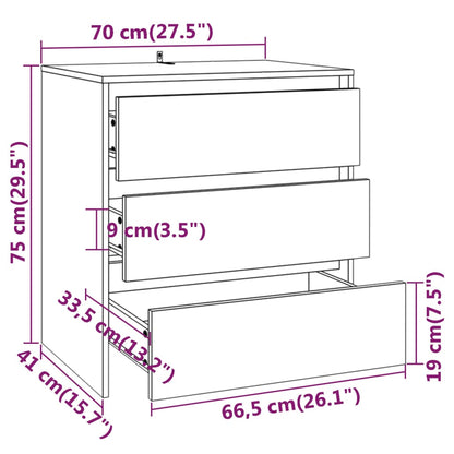 Sideboard Weiß 70x41x75 cm Holzwerkstoff