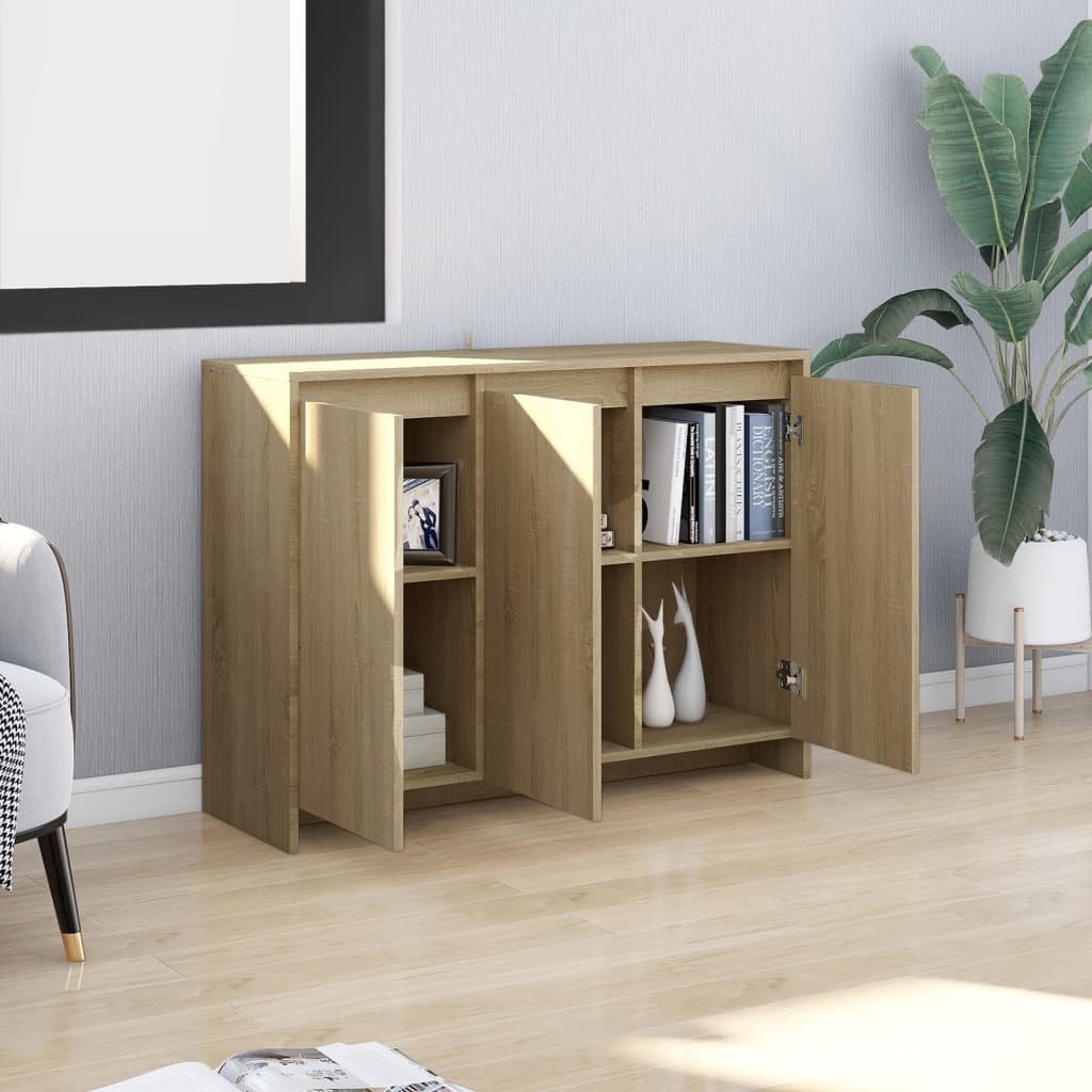 Sideboard Sonoma-Eiche 102x33x75 cm Holzwerkstoff