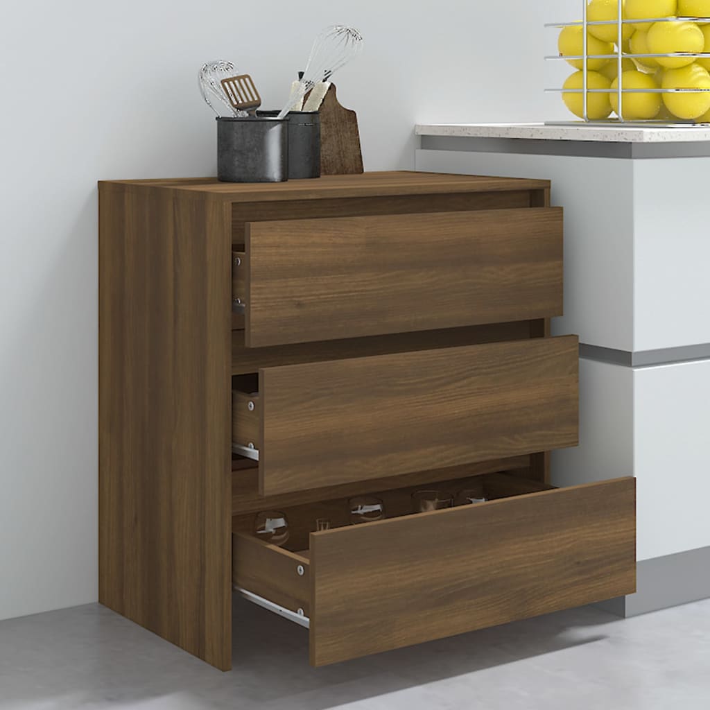 Sideboard Braun Eichen-Optik 70x41x75 cm Holzwerkstoff